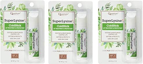 Super Lysine Plus+ ColdStick, SPF 21, Regular 0.18 oz (Paquete de 3) de Quantum Research - imagen 1