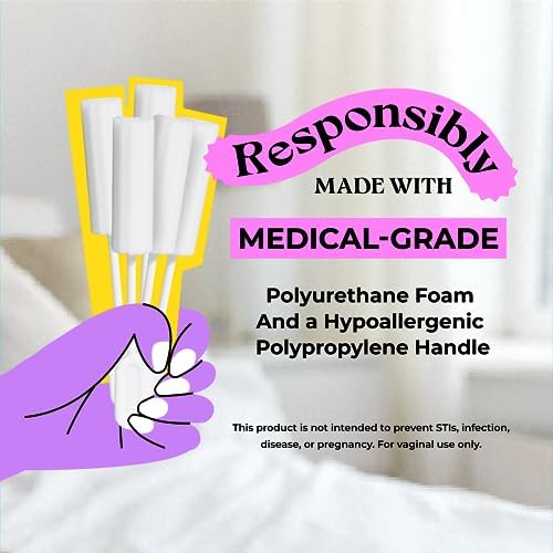 Swizzle Stick — Esponja Ultra Absorbente para Mujeres, Varita de Espuma Médica Suave para Limpieza Post-Intimidad, Cuidado Femenino Discreto y - imagen 5
