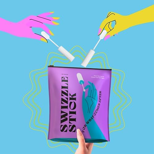 Swizzle Stick — Esponja Ultra Absorbente para Mujeres, Varita de Espuma Médica Suave para Limpieza Post-Intimidad, Cuidado Femenino Discreto y - imagen 8