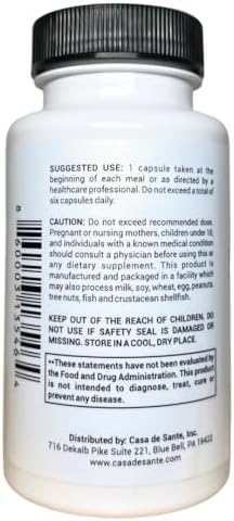 Enzimas Digestivas Casa de Sante FODMAP, Sin Inulina Alta, Soporte para Intolerancia Keto Carnívoro, 18 Enzimas Multi, No GMO - imagen 2
