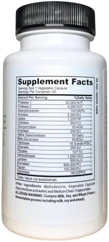 Enzimas Digestivas Casa de Sante FODMAP, Sin Inulina Alta, Soporte para Intolerancia Keto Carnívoro, 18 Enzimas Multi, No GMO - imagen 3