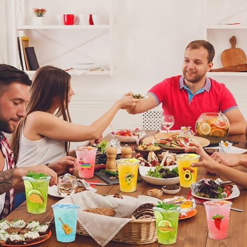 50 Piezas de Vasos Plásticos Fiesta Mexicana 16 oz, Vasos Desechables para Cumpleaños y Cinco de Mayo, Suministros para Fiestas - imagen 6