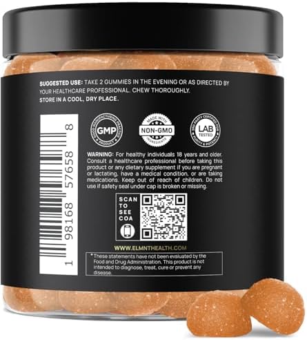 Gomitas de Melatonina Extra Fuerte 2,450mg XR con Liberación Lenta, Magnesio, Teanina y Ashwagandha Sensoril - Suplemento Natural para Dormir - imagen 6