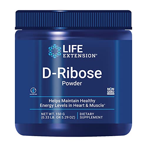 D-Ribosa en Polvo Life Extension, Apoya la Energía Celular y la Salud del Corazón y Músculos, Libre de Gluten, No OGM, Vegetariano, 150 Grams - imagen 4
