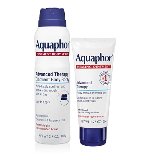 Set de Cuidado de Piel Aquaphor, Ungüento de Terapia Avanzada (1.75 Oz) + Spray Corporal de Terapia Avanzada (3.7 Oz), Hidratante Hipoalergénico y - imagen 5