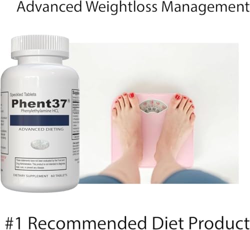 Phent37 (1 Botella - 60 Tabletas Moteadas) - Suplemento Nutracéutico de Feniletilamina HCL, Tabletas Pequeñas Blancas y Azules, Aumenta el - imagen 4