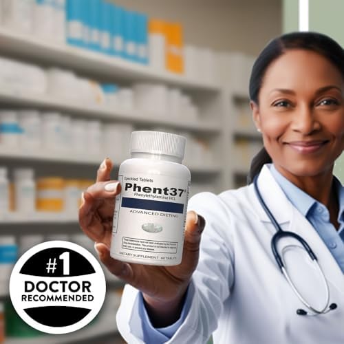 Phent37 (1 Botella - 60 Tabletas Moteadas) - Suplemento Nutracéutico de Feniletilamina HCL, Tabletas Pequeñas Blancas y Azules, Aumenta el - imagen 8