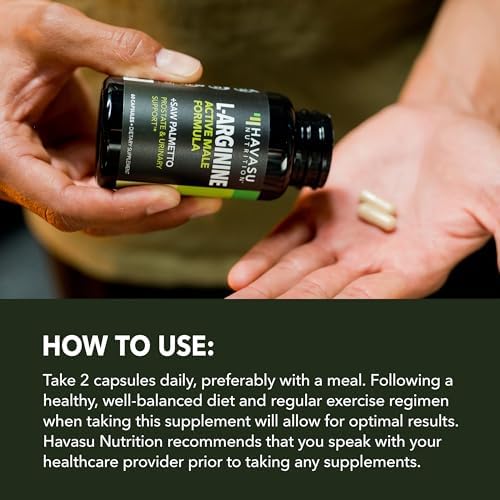 L-Arginina 500mg y Saw Palmetto 500mg - Suplementos para la Salud Prostática y Óxido Nítrico - 60 Cápsulas Veganas, No Transgénicas - 1 Mes de - imagen 6