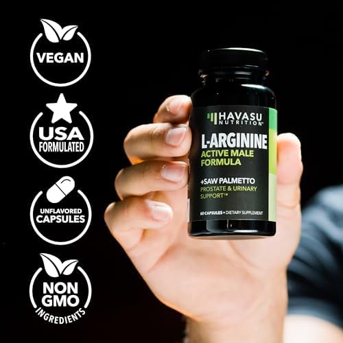 L-Arginina 500mg y Saw Palmetto 500mg - Suplementos para la Salud Prostática y Óxido Nítrico - 60 Cápsulas Veganas, No Transgénicas - 1 Mes de - imagen 8