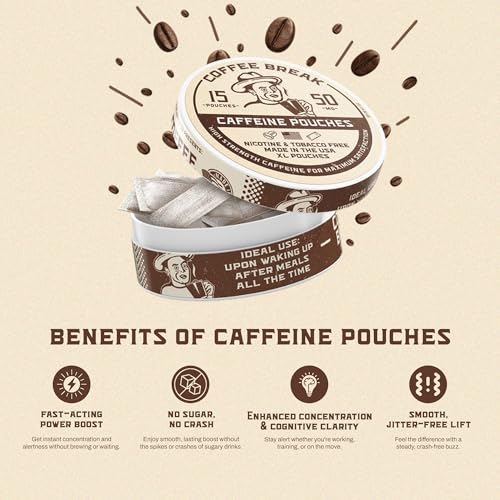ALP Supply Co - Paquetes de Cafeína Coffee Break - Sabor Suave a Café - Energía Limpia y Audaz en Cualquier Momento - Hecho en EE. UU. - 50mg de - imagen 5