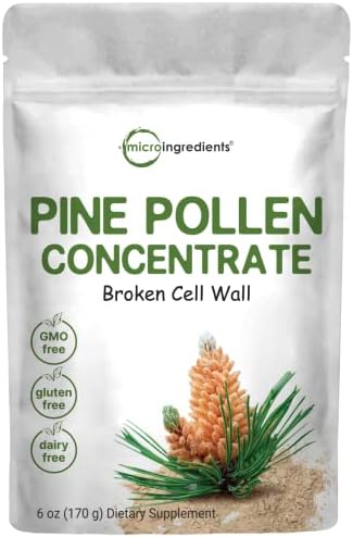Polvo de Polen de Pino Puro, 6 Onzas, Cosecha Silvestre y Pared Celular Rota, Apoya la Salud Inmunológica, Aumenta Energía, Antioxidante y - imagen 1