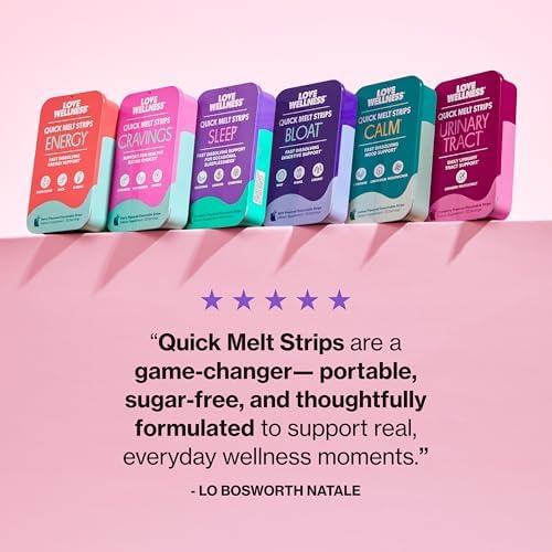 Love Wellness Sleep* Tiras Rápidas para Dormir - Soporte para Sueño de Rápida Disolución con Melatonina y Botánicos Calmantes - 32 Tiras Veganas y - imagen 6