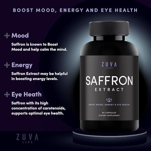 Suplementos de Saffron Ultra6 - Cápsulas de Extracto de Azafrán 100% Puro y Mejora del Ánimo para Mujeres y Hombres - Suplemento Natural para la - imagen 2