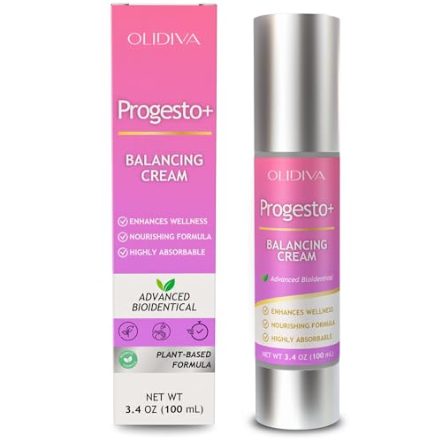 Crema Olidiva Progesto+ | Soporte Hormonal Bioidéntico y Libre de Progesterona Sintética | Para Confort en PMS y Menopausia 100g / 3.4 oz (Suministro - imagen 1
