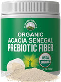 Peak Performance Polvo de Fibra Prebiótica Orgánica de Acacia Senegal - Sin Sabor, 5 oz, Suplemento Vegano para la Salud Digestiva con Enzimas - imagen 1