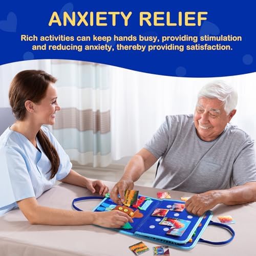 Manta Fidget para Adultos con Demencia, Actividades para Ancianos, Tablero Sensorial Multiusos, Regalos para Personas con Alzheimer y Autismo - imagen 7