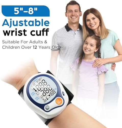 Monitor de Presión Arterial en la Muñeca LotFancy para Niños, Talla 5”-8”, Digital Automático, 60 Lecturas, Incluye Funda Portátil - imagen 6