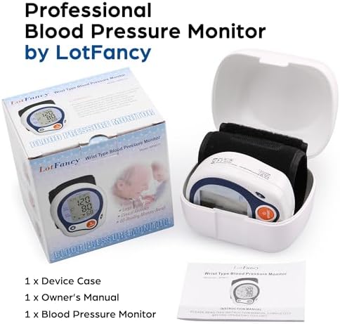 Monitor de Presión Arterial en la Muñeca LotFancy para Niños, Talla 5”-8”, Digital Automático, 60 Lecturas, Incluye Funda Portátil - imagen 7