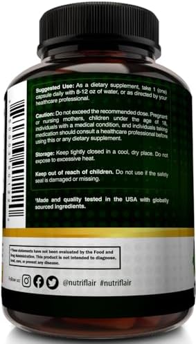 NutriFlair DIM 400mg con BioPerine, 120 Cápsulas - Suplemento de Diindolilmetano de Alta Potencia - Para Hombres y Mujeres - Vegano, No GMO - - imagen 6