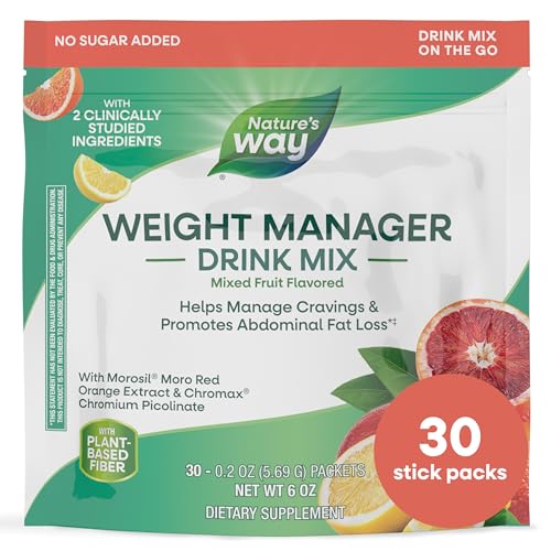 Nature's Way Mezcla en Polvo para Control de Peso, Apoya el Manejo de Antojos y Pérdida de Grasa Abdominal, Sabor Frutas Mixtas, 30 Paquetes - imagen 2