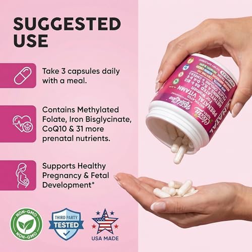 Vitamínico Prenatal Methylated Natal Glow para Mujeres - Omega 3, Folato, Vitaminas A, B12, C, D3, E, K2, Hierro, Biotina, Calcio y más de Clean Nutra - imagen 6