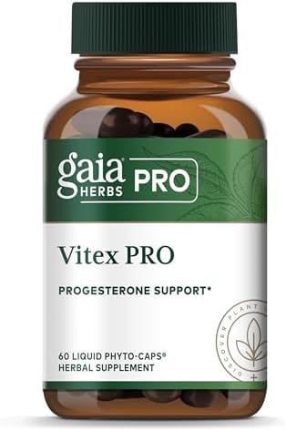 Suplemento Gaia Herbs Pro Vitex PRO - Apoya el Ciclo Menstrual Normal y la Menopausia Saludable* - Soporte de Progesterona con Extracto Orgánico de - imagen 1