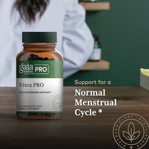 Suplemento Gaia Herbs Pro Vitex PRO - Apoya el Ciclo Menstrual Normal y la Menopausia Saludable* - Soporte de Progesterona con Extracto Orgánico de - imagen 5