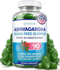 Gomitas de Ashwagandha Sin Azúcar para Estrés, Sueño y Ánimo - Extracto Potente 30:1 - Suplemento Vegano para Hombres y Mujeres, Sabor Natural, 90 - imagen 1