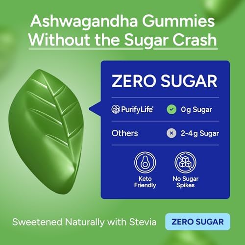 Gomitas de Ashwagandha Sin Azúcar para Estrés, Sueño y Ánimo - Extracto Potente 30:1 - Suplemento Vegano para Hombres y Mujeres, Sabor Natural, 90 - imagen 3