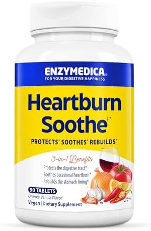 Suplemento Masticable Enzymedica Heartburn Soothe - Soporte Natural para Reflujo y Mucosa Estomacal, Equilibra Niveles de pH con Alginato, Sabor - imagen 1