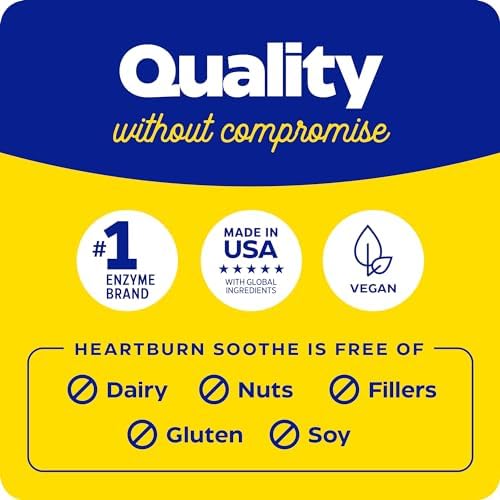 Suplemento Masticable Enzymedica Heartburn Soothe - Soporte Natural para Reflujo y Mucosa Estomacal, Equilibra Niveles de pH con Alginato, Sabor - imagen 8