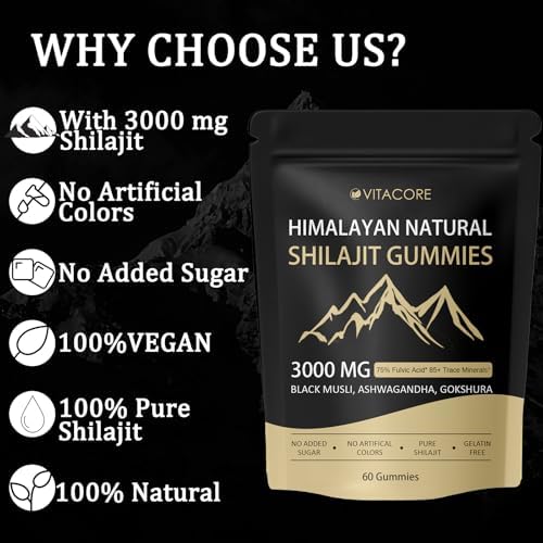 Gomitas Velvra Cleanse Vitacore de Shilajit Himalayo para Hombres y Mujeres, 85+ Minerales Traza y Ácido Fúlvico, Sin Gluten, 60 Gomitas - imagen 6