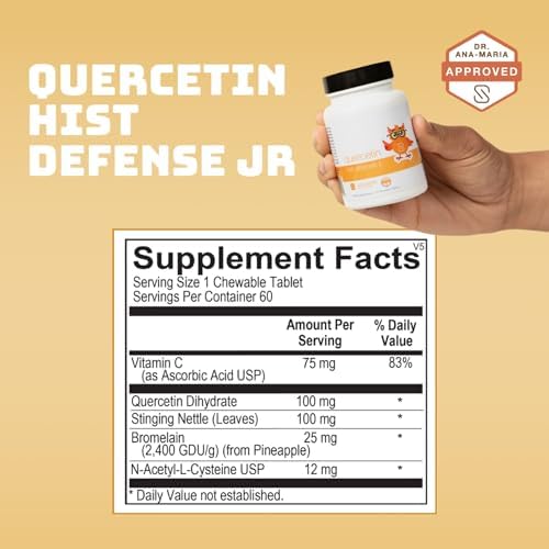 Serawise Quercetin Hist Defense Jr. de la Dra. Ana María Temple | Soporte Natural para Niños | Con Quercetina, Ortiga, Bromelina, NAC y Vitamina C | - imagen 2