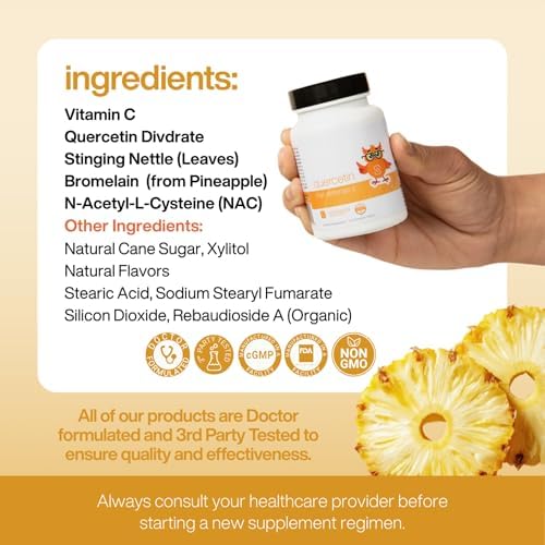 Serawise Quercetin Hist Defense Jr. de la Dra. Ana María Temple | Soporte Natural para Niños | Con Quercetina, Ortiga, Bromelina, NAC y Vitamina C | - imagen 3
