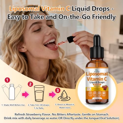 Gotas de Vitamina C Liposomal 1000mg Alta Potencia 6 en 1 con Zinc, Saúco, Glutatión y Niacina para Soporte Inmunológico y Producción de Colágeno - imagen 7