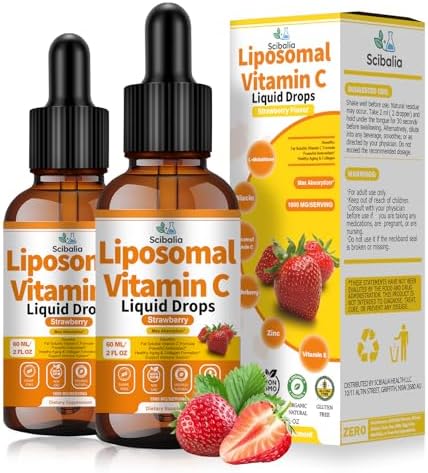 Gotas de Vitamina C Liposomal 1000mg Alta Potencia 6 en 1 con Zinc, Saúco, Glutatión y Niacina para Soporte Inmunológico y Producción de Colágeno - imagen 8