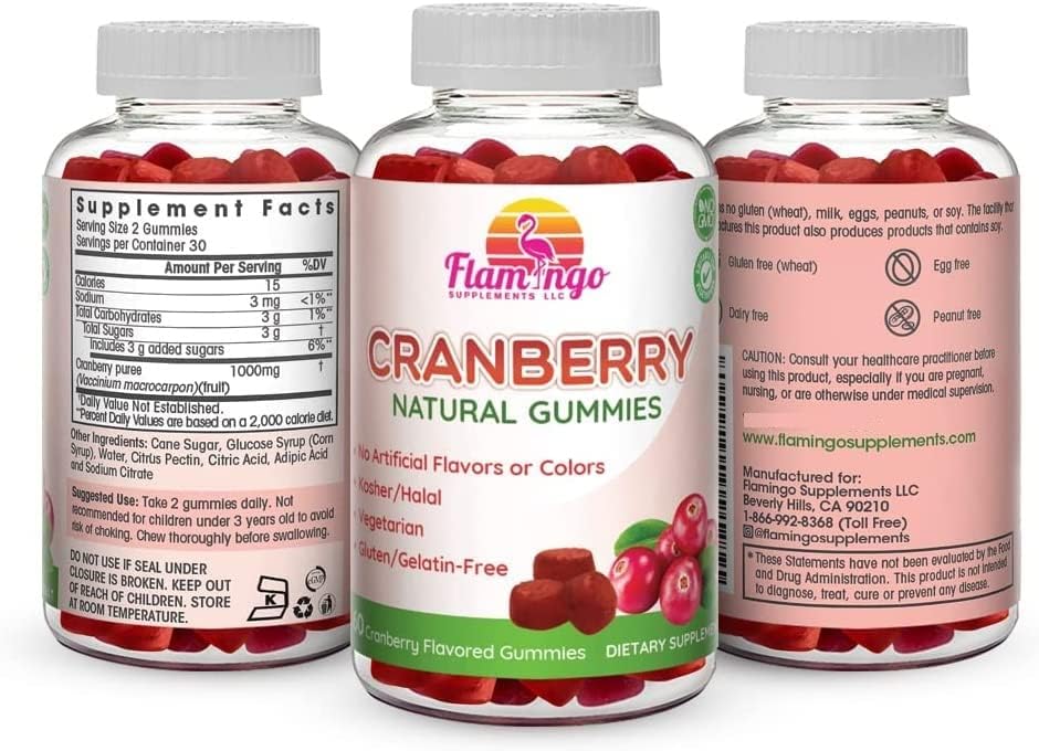 Gomitas de Arándano 1000 mg - Suplemento Alternativo a Pastillas o Jugo de Arándano para Mujeres, Hombres y Niños. Salud del Tracto Urinario, Alivio - imagen 5