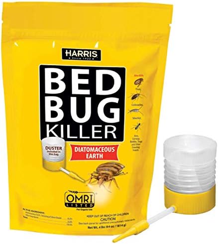 Insecticida para Chinches Harris, Tierra de Diatomeas (4 lb con Duster Incluido en la Bolsa) - imagen 1