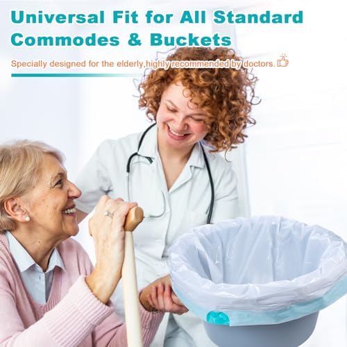 120 Forros Desechables para Inodoro Portátil, Forros para Silla de Inodoro, Bolsas para Inodoro para Adultos (Azul - 120 Forros) - imagen 2