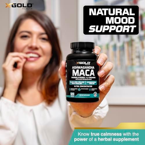 Cápsulas de Ashwagandha 5,000mg + Raíz de Maca (Negra, Roja, Amarilla) 4,000mg, Rhodiola y L-Theanina - Suplemento para Hombres y Mujeres - imagen 7