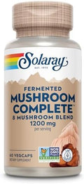 SOLARAY Suplemento de Hongos Fermentados - Chaga, Reishi, Shiitake, Cordyceps, Cola de Pavo y Melena de León - 60 VegCaps, 30 Porciones, Orgánico y - imagen 1