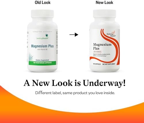 Seeking Health Magnesio Plus - Suplemento con Vitamina B6, Malato y Glicinato de Magnesio para Huesos, Sueño y Calma - 100 Cápsulas - imagen 7