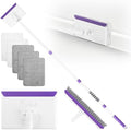 Herramienta Limpiadora de Zócalos Wlich 2.0 con Mango Extensible de 60, 5 Almohadillas Reutilizables, Color Púrpura, Ideal para Baños, Cocinas y Más - imagen 1
