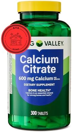 Calcio Citrato Spring Valley 600 mg, 300 Tabletas - Salud Ósea y Articular + Sticker STS - imagen 1