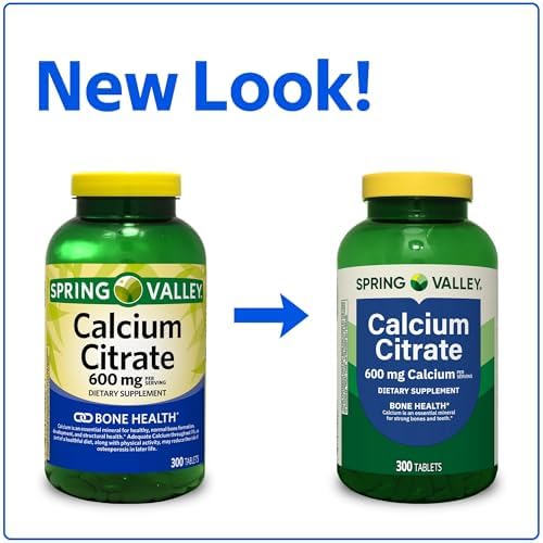 Calcio Citrato Spring Valley 600 mg, 300 Tabletas - Salud Ósea y Articular + Sticker STS - imagen 2