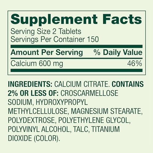 Calcio Citrato Spring Valley 600 mg, 300 Tabletas - Salud Ósea y Articular + Sticker STS - imagen 5