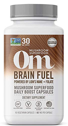 Cápsulas de Polvo de Hongos OM MUSHROOM SUPERFOOD para la Concentración Mental, 90 Contenidos, Mezcla de Melena de León y Reishi, Suplemento de - imagen 1