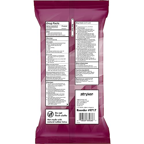 Stryker - Paquete de Toallitas de Gluconato de Clorhexidina al 2% (CHG) – 6 Toallitas – Preparación Antiséptica de Piel Preoperatoria Sin Enjuague - imagen 5
