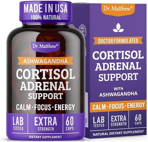 Reductor de Cortisol Dr. Matthew para Pérdida de Peso. Limpieza y Bloqueo de Cortisol para Grasa Abdominal. Cóctel Detox con Ashwagandha, Rhodiola y - imagen 1