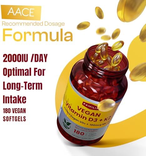 FAMILI+ Suplemento Vegano de Vitamina D3+K2 en Softgel con Aceite MCT de Coco | 2000UI de Vitamina D3 de Origen Vegetal + 100 mcg de Vitamina K2 MK-7 - imagen 3